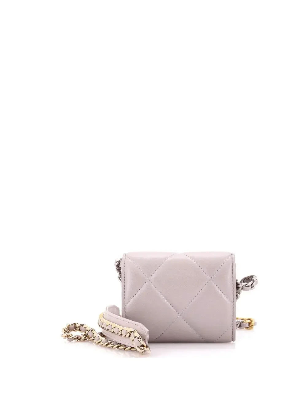 Chanel 19 Card Holder On Chain Quilted #342440C20B
